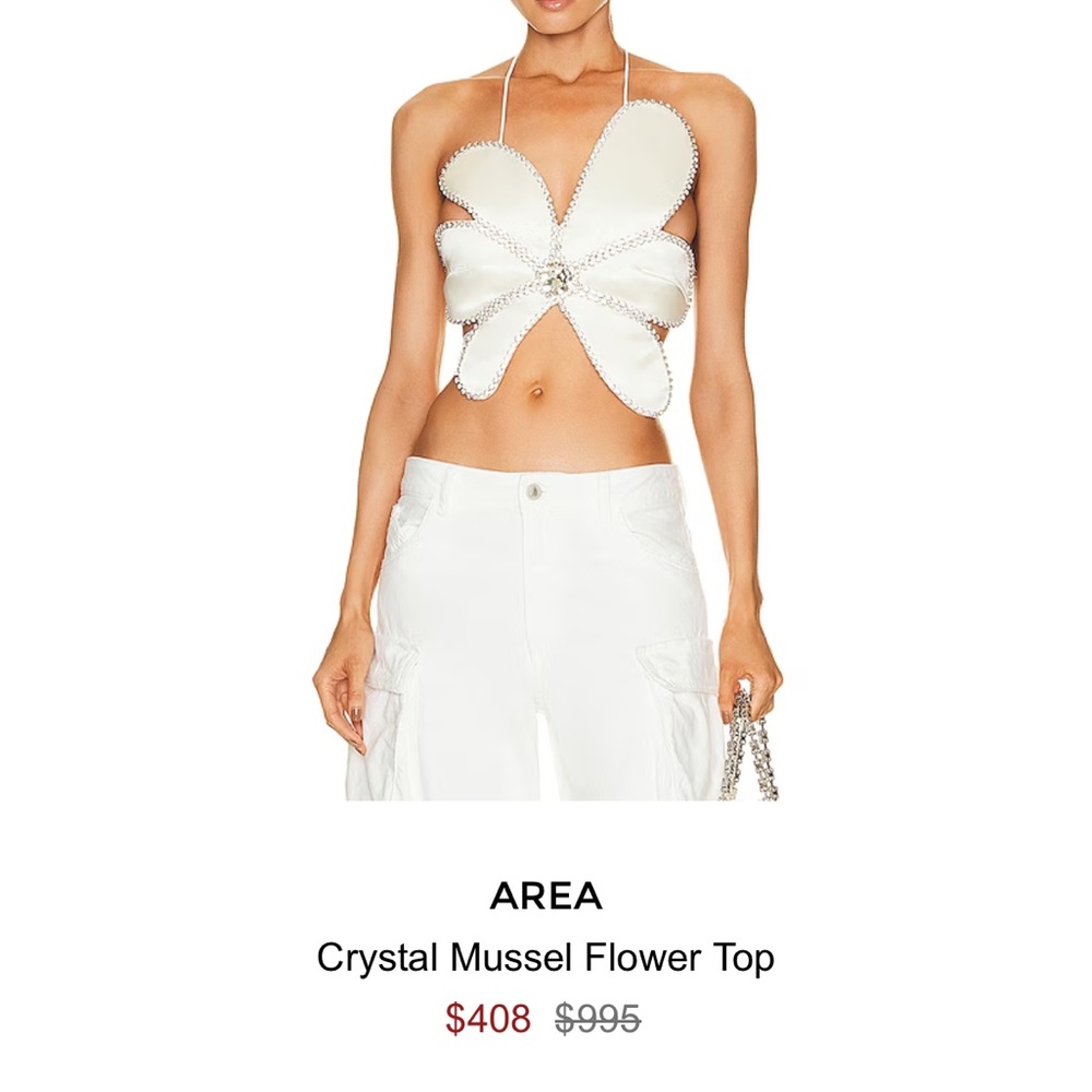 AREA Crystal Butterfly Top size 6 worn once only